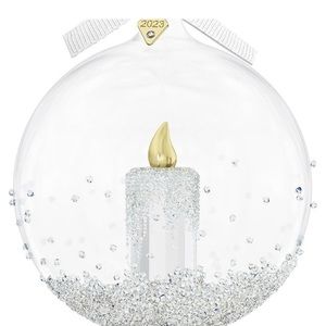 NIB Swarovski 2023 Annual Ed Ball With Candle Inside Crystal Ornament #5658439